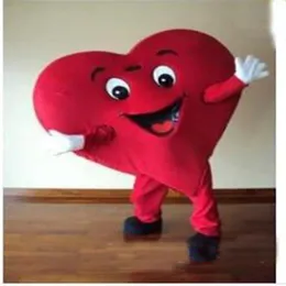 2018 Wysokiej jakości rozmiar dla maskotki z czerwonym sercem Fancy serc Mascot Costume 231e