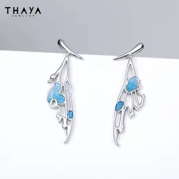 Stud thaya s925 Srebrne igły kolczyki ręcznie robione oryginalny design kolczyki motyla Modna Dangle For Women Fine Jewelry 230729