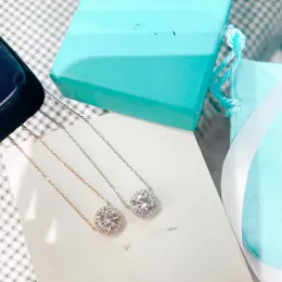 designer brand jewelry Necklace Designer Shinning Big Round Zircon Crystal Charm Choker For Women Fashion Wedding Love Jewelry