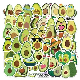10 50 100pcs Kawaii Cartoon Avocado Naklejki dla dzieci DIY Guitar Pigieniarnia Butelka do butelki na wodę Cute Girl Toy Sticker Car324H
