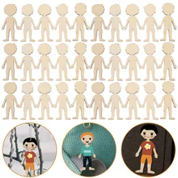 Storage Bottles 50 Pcs Scrapbook Wood Toy Slice Prop DIY Painting Slices Wooden Graffiti Chips Unfinished Figure Cutouts Baby