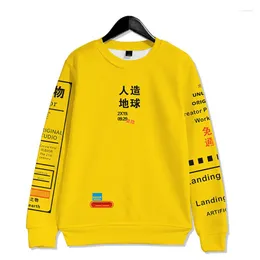 Herrtröjor 2023 kinesiska karaktärer harajuku spårdräkt ytterkläder konstgjord jord 3d hoodie tröja grafisk graffiti kanji tröjor