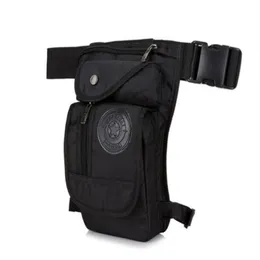 Borsa da gamba Hip Hop da uomo Borsa da gamba in nylon impermeabile Marsupio da uomo Moto Biker Marsupio Tattica multifunzionale Borsa da viaggio Tasca da viaggio248k