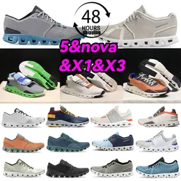 2023 Kör utomhusskor Cloudnova 5 1 Triple Black White Pink White Platform Sneakers Män Kvinnor Rör Pink Monster Mens Shoe Sports Trainers Runners 36-45 EUR