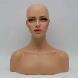 Женская реалистичная голова манекена для парика Hast и ювелирных украшений186b