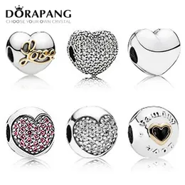 Dorapang 100%925 Серебряный серебряный тип любви с фиксированной пряжкой.