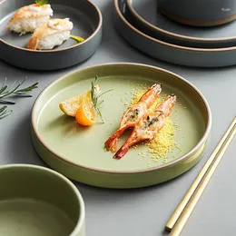 Ciotole Stoare e piatti giapponesi Set Stoviglie per la casa Noodle in ceramica Piatti profondi Combinazione creativa CN(Origin)