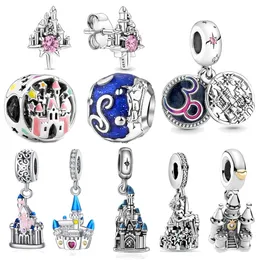 Hot 925 Silver Heart charms Jewelry Castle Earnail Bead Pendant DIY fit Pandora Bracelet Necklace Women Designer Jewelry Festival Engagement Gift with Box