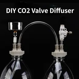 Air Pumps Accessories DIY CO2 Diffuser Aquarium Supply Fish Tank Water Grass Homemade Carbon Dioxide Generator Kit With Pressure Flow Device 230729