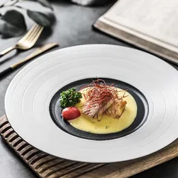 لوحات Nordic Simple Steak Plate Western French Dinner Moying Creative Cafe Set Tablew