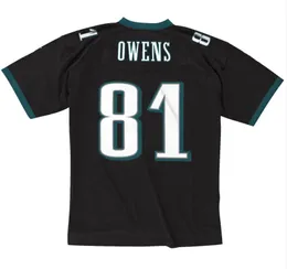 Stitched Football Jersey 81 Terrell Owens 2004 Mesh Retro Rugby Jerseys Men Women and Yourh S-6xl