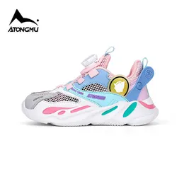 New Arrival Kids Running Shoes Lightweight Boys Girls Casual Sneakers Pink Purple Blue Breathable Sports Trainers For Children Top Quality