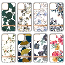 Przezroczyste przezroczyste akrylowe projekty Flower Case na iPhone 15 Pro Max 14 13 12 11 Pro Max Samsung S21 S22 Plus S23 Ultra A23 A13 A33 A53 A14 A34 A54 5G Shockproof Cover Cover