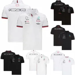 Nowe koszulki F1 Polo Formuła 1 T-shirty Racing Team Lapel Fani samochodów z krótkim rękawem Ogólna koszulka T-shirt Summer Breathable Motocross koszulka Motocross248V