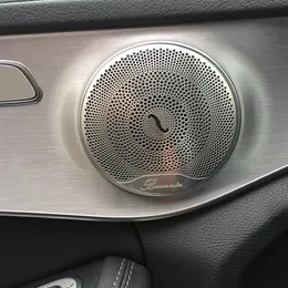 4PCS CAROWA GŁOŚNIKA AUDIO CZYNKOWA DODAKOWE DOUDNEK GROUMPEKER Pokrywa Wewnętrzne akcesoria samochodowe dla Mercedes Benz E C GLC Klasa W213 W2052427