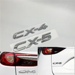 ل Mazda Cx4 Cx5 Cx-4 Cx-5 شعار Chrome رقم الجذع الخلفي رقم حرف الشاشة شارة Nameplate255j