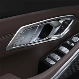 Car Styling Porta interna Ciotola Decorazione Cornice Copertura Trim Per BMW Serie 3 G20 G28 2020 LHD Interni ABS Adesivi303w