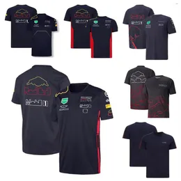 2021-F1 Racing Suit Short-Sleeved Norris Series Team Uniform T-shirt Polyester Quick-Torkning kan anpassas257o