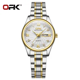 Relógios de pulso OPK Relógio de Quartzo Feminino Elegante Brilho Noturno À Prova D' Água Namoro Semana Relógio Feminino Moda Relógio Feminino Reloj Mujer 230729