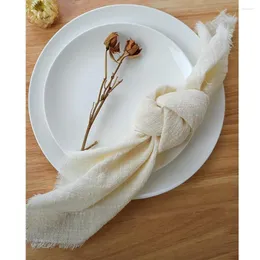 Table Serviette 4PCS Festliche Dekorat Servietten Unterstützung Anpassung Baumwoll -Geschirrtücher für Hochzeitsfeiertagsfeier Essdekoration Dekor