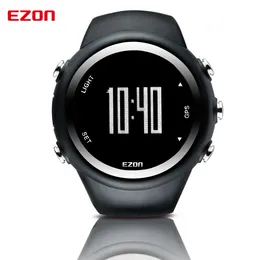 Andra klockor Top Brand Ezon T031 uppladdningsbar GPS -timing Klocka Kör Fitness Sports Kalorier Counter Distance Pace 50m Waterproof 230729