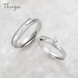 Bröllopsringar Thaya möts av slump Design av hög kvalitet S925 Sterling Silver smycken Parring för förlovningsgåva 230729