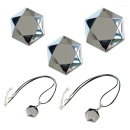Kedjor Amulet-stjärna Hexagram-hängande halsband Terahertz Energy Choker Stone Protections Charm för par
