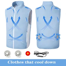 Men's Vests Corrected sentence Intelligent Cooling Sleeveless Air-Conditioned Vest with Fan for Men's Summer Jacket a Tool for Air-Condit 230729