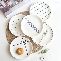 Tabliczki Kreatywne 8 -calowe kości China Breakdeal Plate Zestaw stołowy Ceramiczny obiad sałatkowy jadalnia warzywna