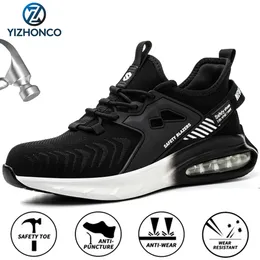 Scarpe antinfortunistiche Scarpe da lavoro primaverili Uomo Anti-smash Puntale in acciaio Scarpe da lavoro protettive antinfortunistiche Sneakers da uomo Zapatos De Seguridad Hombre YIZHONCO 230729