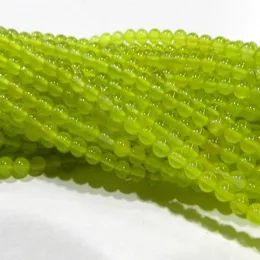 4mm Green Peridot Gemstone Round Loose Beads 15 330x