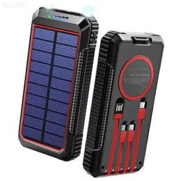 Cell Phone Power Banks 15W Fast Qi Wireless Charger Solar Power Bank 33800mAh 40W Super Fast Charging Powerbank for iPhone 13 Huawei Xiaomi Poverbank L230728