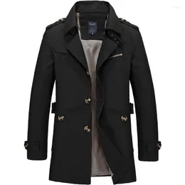 Trench Coats Masculino Ueteey Pure Cotton Business Men Jaquetas Longas Casual 2023 Primavera Outono Inverno Moda Terno Streetwear