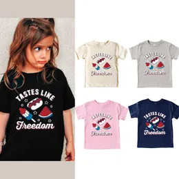Bluzy bluzy Dziecko Niepodległość Dzień Koszula Yaste jak wolność humorystyczna kreskówka 2t Baby Girl Zime ubrania brzmią jak 230729