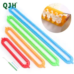 Dried Flowers 4 Different Sizes of Colorful dense teeth Plastic Braiders Long Knitting Loom Set with Hook Needle Kit 230729