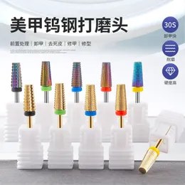 Nail Art Drill Bit Cuticole Clean Electric Per Manicure Pedicure Lime Strumenti di lucidatura Custodia in acrilico Organizer Box File Accessori Cura delle mani