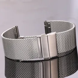 Assista Bandas Mesh Milhão Milanese Loop Watchband Bracelet 16mm 18mm 20mm 22mm 24mm Silver Black Smart Watch Band para Galaxy Watch 4 5 Pro Strap 230729