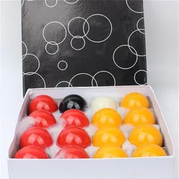 30 mm 16pcs Zestaw czerwony żółty bilard bilardowy Snooker Eight Ball Snooker Balls1259m