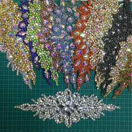 5pcs Crystal Crystal Crystal Crinestone Applique Sew Iron на свадебном поясном ремне.