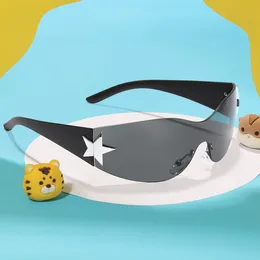 Kind Nette Stern Ein Stück Randlose Rahmen Sonnenbrille Kinder Kinder Mode Jungen Mädchen UV400 Schutz Spiegel Brillen SG615