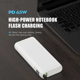 Banki zasilacze w telefonie komórkowym 19200 mAh Power Bank PD 65W Super Szybki ładunek dla Huawei P40 Typ Ce Powerbank dla iPhone'a 14 13 12 Xiaomi Samsung Laptop Waverbank L230731