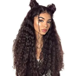 Whloe Virgin Hair Water Wave Lace Front Wigs with Baby Hair Brazilian Glueless Lace Front Human Hair Lace Wigs for Black Women279j