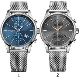 Top New Fashion Blue Dail Watshes Men's Watch 1513440 1513441 Original Packing Box Whole Retail deli215a