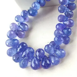 Other ICNWAY 5pieces Tanzanite Natural Gemstone Faceted 6mm Beads Waterdrop Shape For Jewelry Making Necklace Earring Bracelet291E