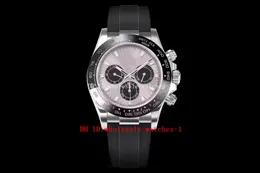 BT Bättre fabriksklockor TH-12mmm 116519 40mm Panda Ceramic Chronograph Cal.4130 rörelse mekanisk automatisk herrklocka män armbandsur gummi