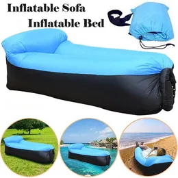 Lazy Lay Bag Alta Qualidade Rápido Inflável Lazy Sofa Lounger Sofá de Ar Unicórnio Bean Bag Cadeira Outdoor Beach LoungerSize240 70cm2938