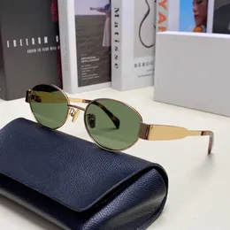نظارة شمسية مصممة نظارة شمسية Occhiali Sole Uomo Vintage Bling Sunglasses CL40235U Retro Eyewear Stores Golden Silver Metal Frame Frame