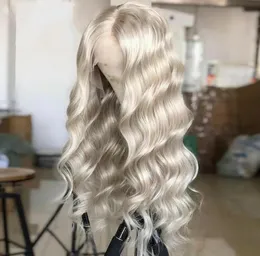 Platinum Blonde 4*4 Lace Front Human Hair Wig Virgin Hair Transparent Body Wave Wigs