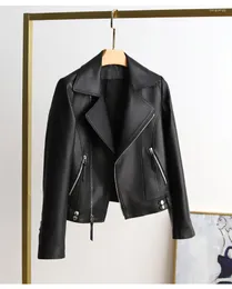 여자 가죽 2023 Real Sheepskin Jacket Woman Genuine Coats 여자 짧은 한국 스타일 재킷 Famale Leren Jas Dames SQQ65