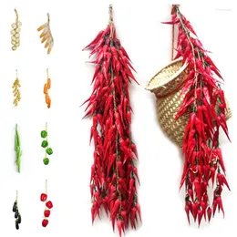 Decorative Flowers 1Pcs Artificial Simulation Food Vegetables Fake Chili Pepper Pography Props For Decoration Restaurant Home Decor